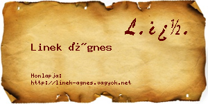 Linek Ágnes névjegykártya