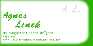 agnes linek business card